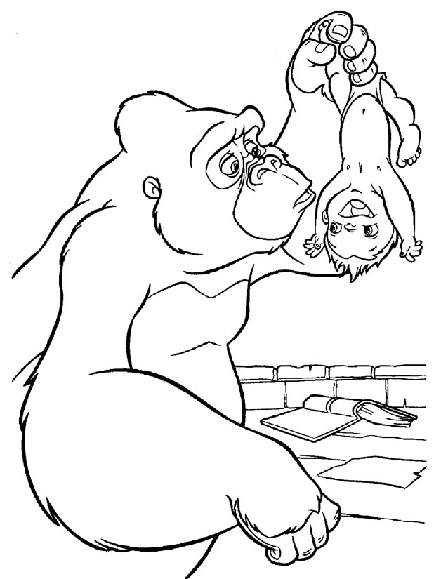 Coloring page: Tarzan (Animation Movies) #131153 - Free Printable Coloring Pages