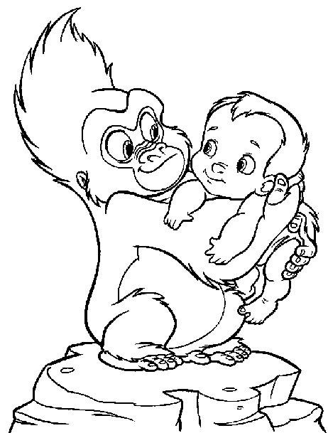 Coloring page: Tarzan (Animation Movies) #131158 - Free Printable Coloring Pages