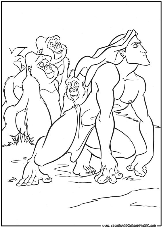 Coloring page: Tarzan (Animation Movies) #131169 - Free Printable Coloring Pages