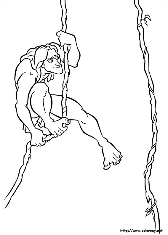Coloring page: Tarzan (Animation Movies) #131174 - Free Printable Coloring Pages