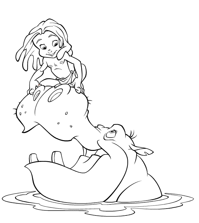 Coloring page: Tarzan (Animation Movies) #131178 - Free Printable Coloring Pages