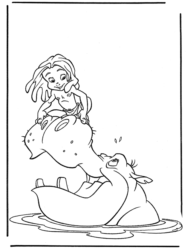 Coloring page: Tarzan (Animation Movies) #131199 - Free Printable Coloring Pages