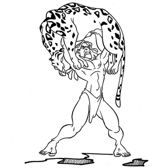 Coloring page: Tarzan (Animation Movies) #131206 - Free Printable Coloring Pages