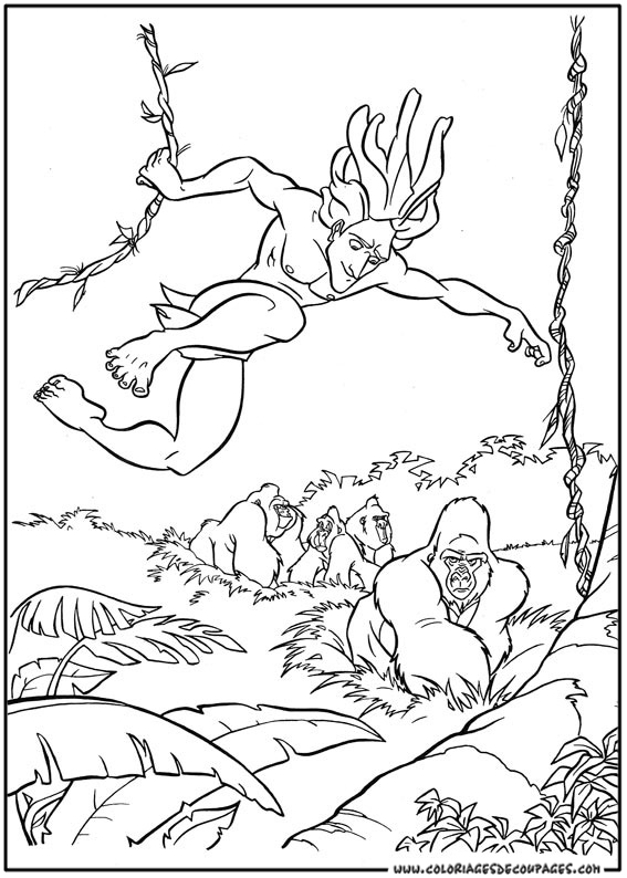 Coloring page: Tarzan (Animation Movies) #131212 - Free Printable Coloring Pages