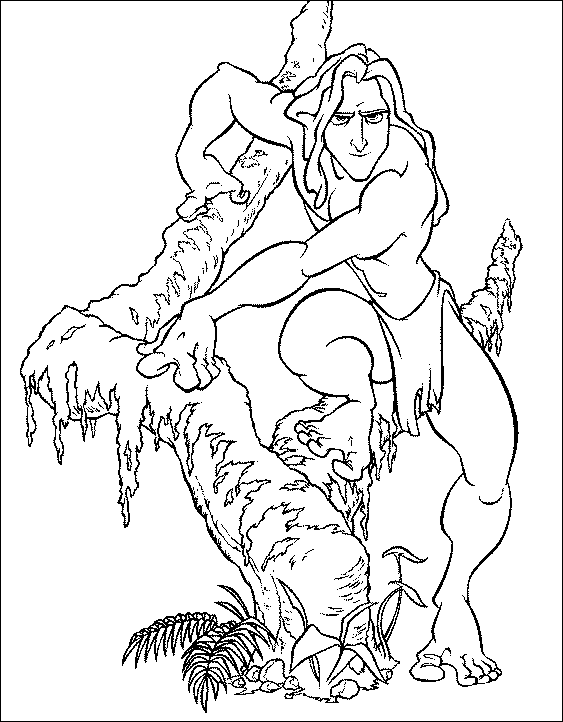 Coloring page: Tarzan (Animation Movies) #131231 - Free Printable Coloring Pages