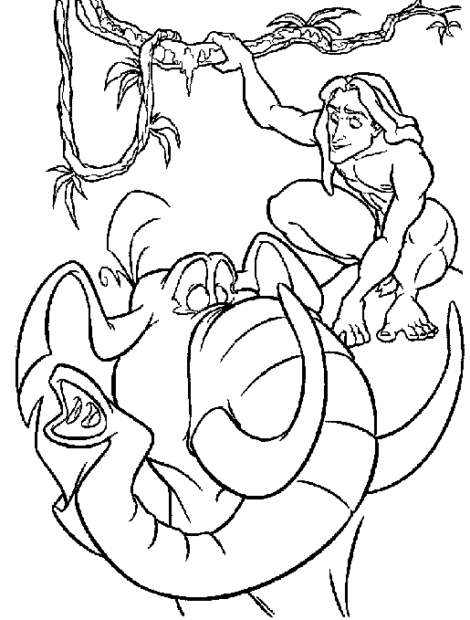 Coloring page: Tarzan (Animation Movies) #131252 - Free Printable Coloring Pages