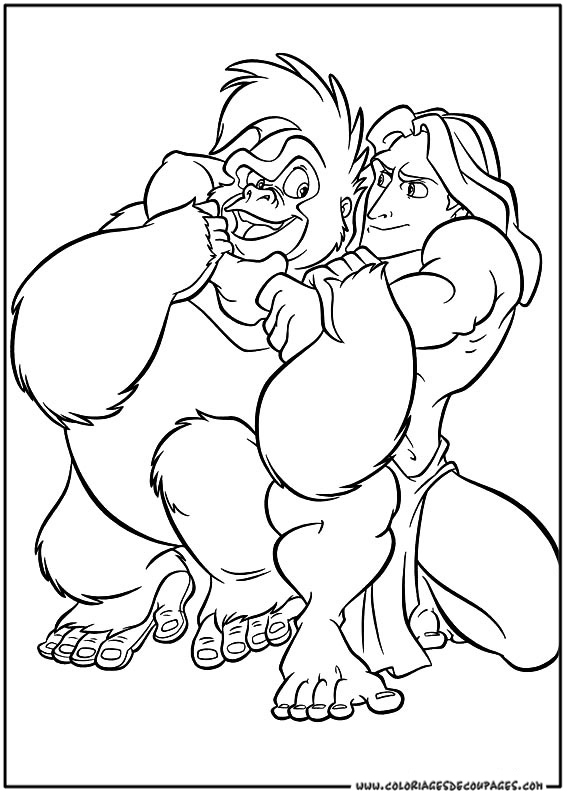 Coloring page: Tarzan (Animation Movies) #131253 - Free Printable Coloring Pages