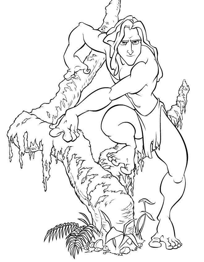 Coloring page: Tarzan (Animation Movies) #131255 - Free Printable Coloring Pages