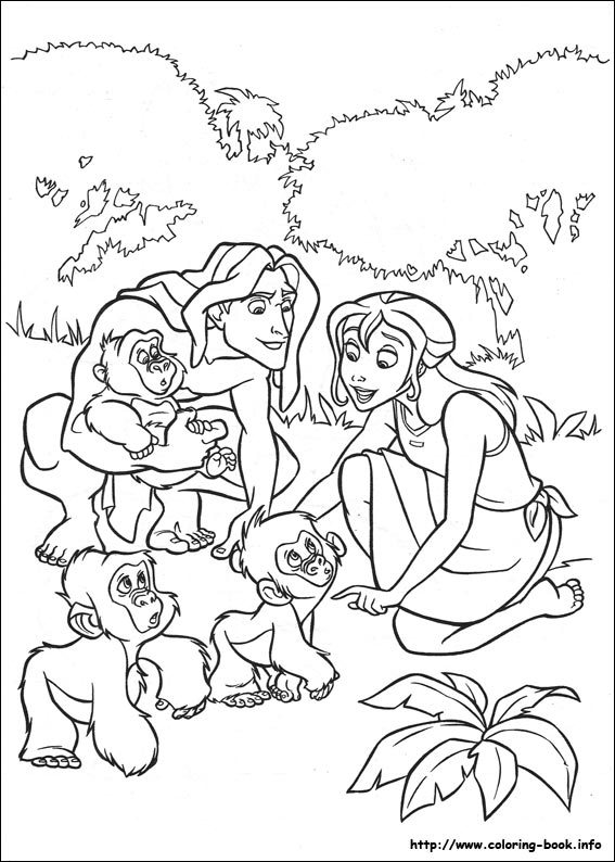 Coloring page: Tarzan (Animation Movies) #131257 - Free Printable Coloring Pages