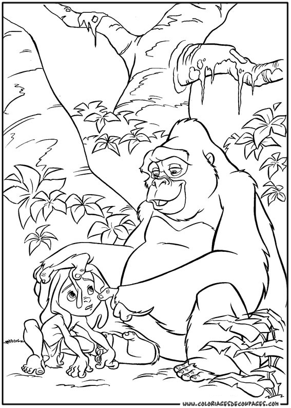 Coloring page: Tarzan (Animation Movies) #131263 - Free Printable Coloring Pages