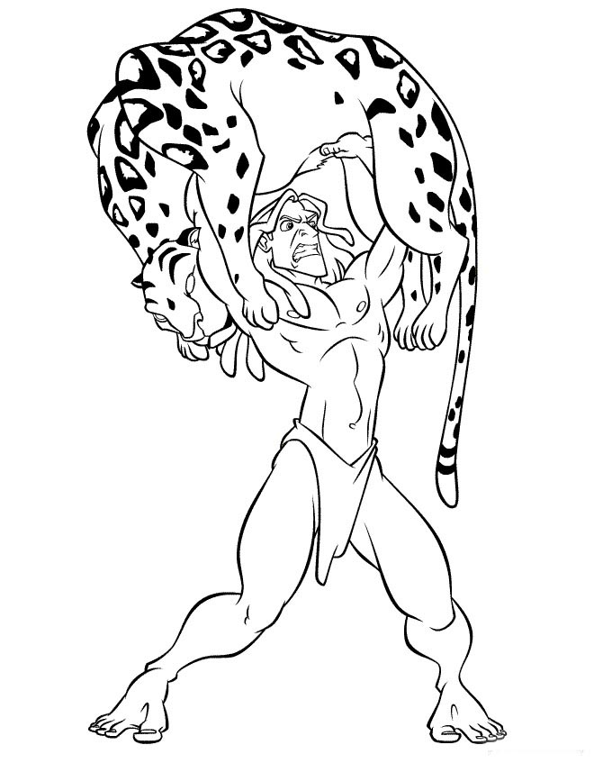 Coloring page: Tarzan (Animation Movies) #131266 - Free Printable Coloring Pages