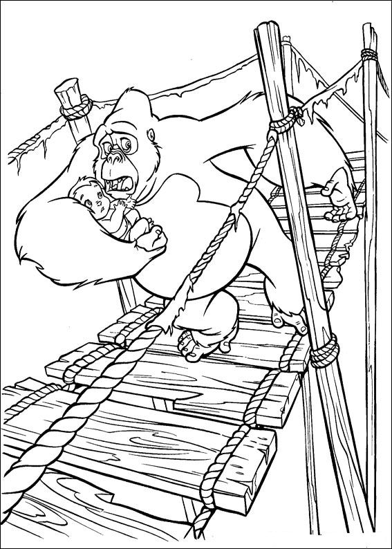 Coloring page: Tarzan (Animation Movies) #131274 - Free Printable Coloring Pages