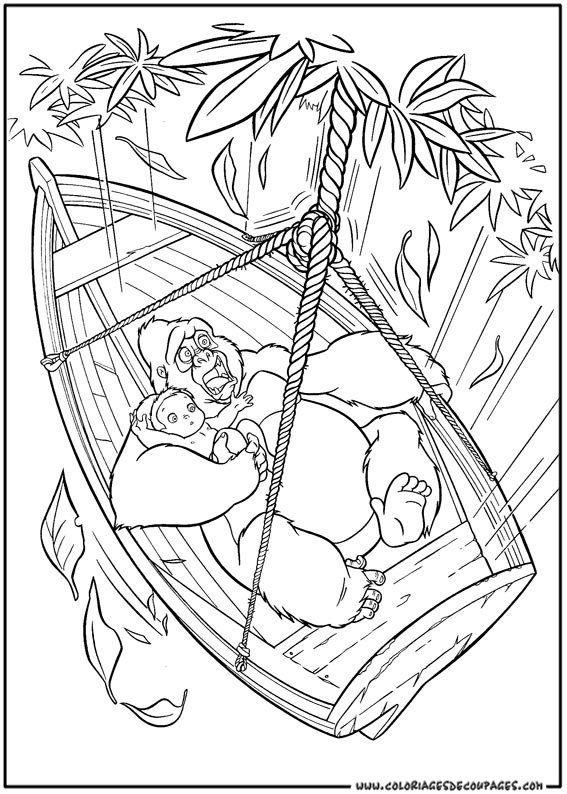 Coloring page: Tarzan (Animation Movies) #131280 - Free Printable Coloring Pages