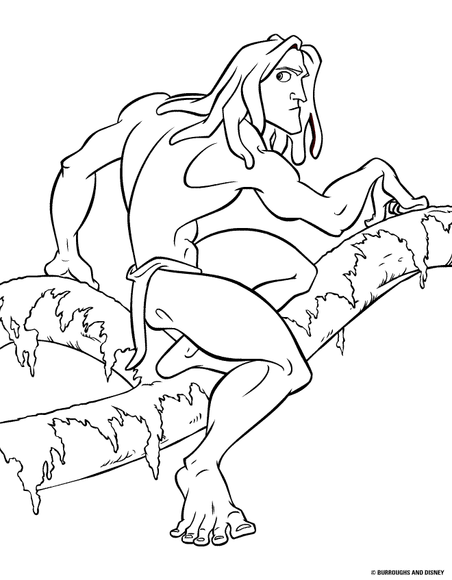 Coloring page: Tarzan (Animation Movies) #131284 - Free Printable Coloring Pages