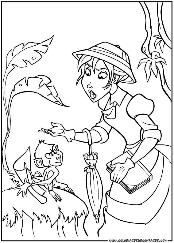 Coloring page: Tarzan (Animation Movies) #131288 - Free Printable Coloring Pages