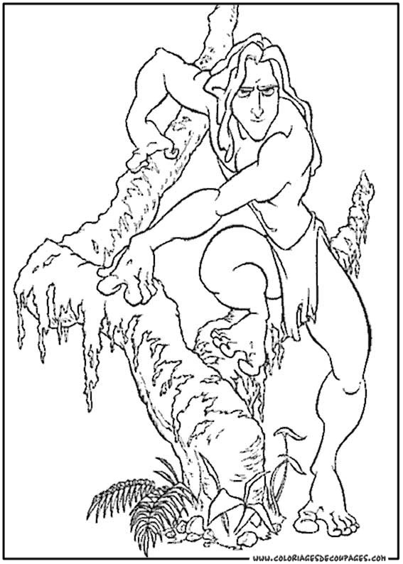 Coloring page: Tarzan (Animation Movies) #131289 - Free Printable Coloring Pages