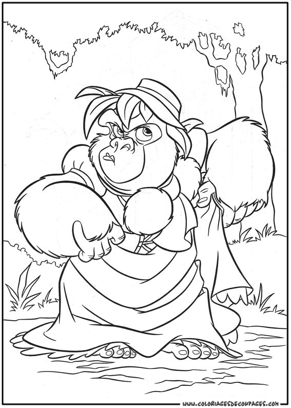 Coloring page: Tarzan (Animation Movies) #131296 - Free Printable Coloring Pages