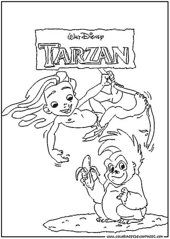 Coloring page: Tarzan (Animation Movies) #131326 - Free Printable Coloring Pages