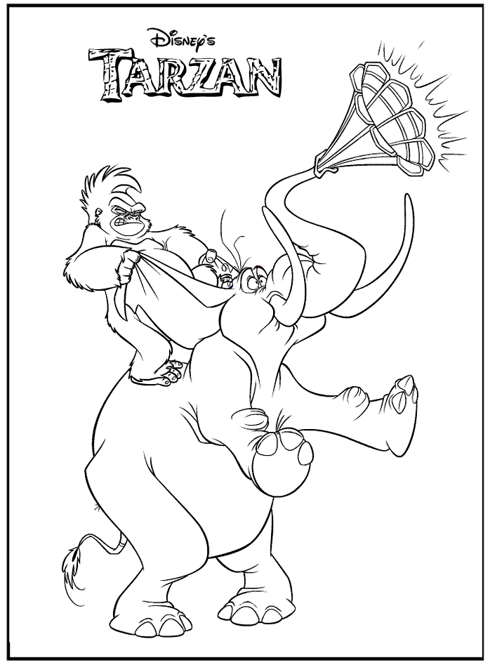 Coloring page: Tarzan (Animation Movies) #131328 - Free Printable Coloring Pages