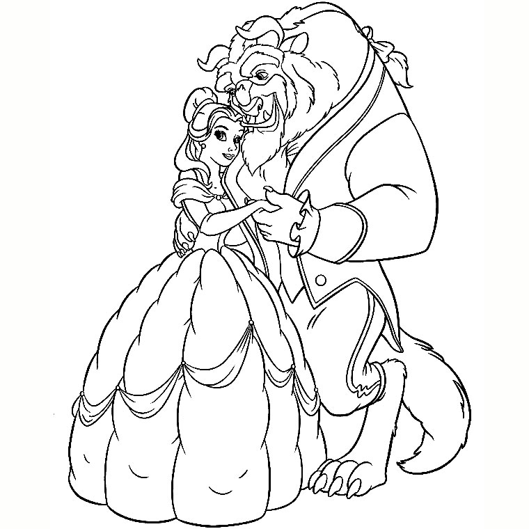 Coloring page: The Beauty and the Beast (Animation Movies) #130879 - Free Printable Coloring Pages