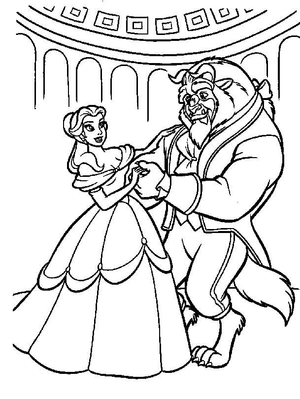 Coloring page: The Beauty and the Beast (Animation Movies) #130886 - Free Printable Coloring Pages