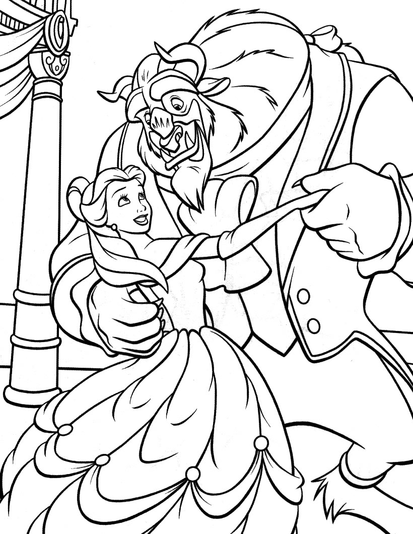 Coloring page: The Beauty and the Beast (Animation Movies) #130897 - Free Printable Coloring Pages