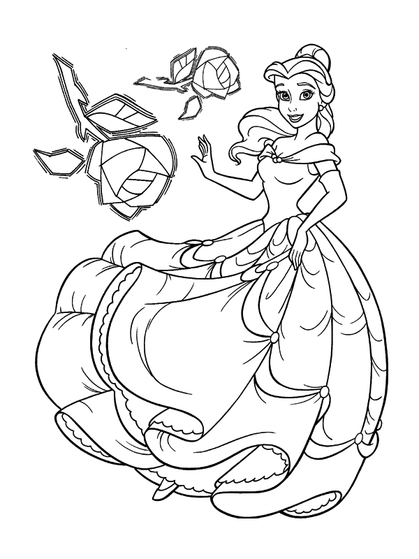 Coloring page: The Beauty and the Beast (Animation Movies) #130910 - Free Printable Coloring Pages