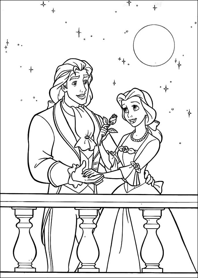 Coloring page: The Beauty and the Beast (Animation Movies) #130911 - Free Printable Coloring Pages