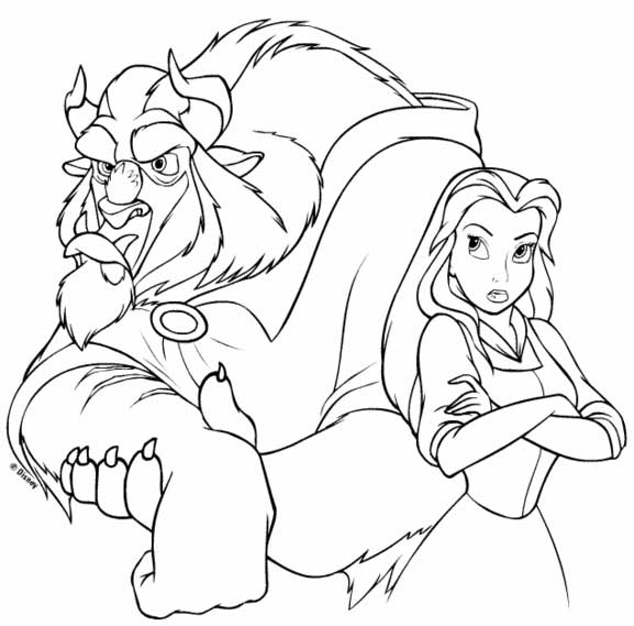 Coloring page: The Beauty and the Beast (Animation Movies) #130915 - Free Printable Coloring Pages