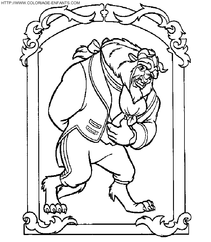 Coloring page: The Beauty and the Beast (Animation Movies) #130917 - Free Printable Coloring Pages