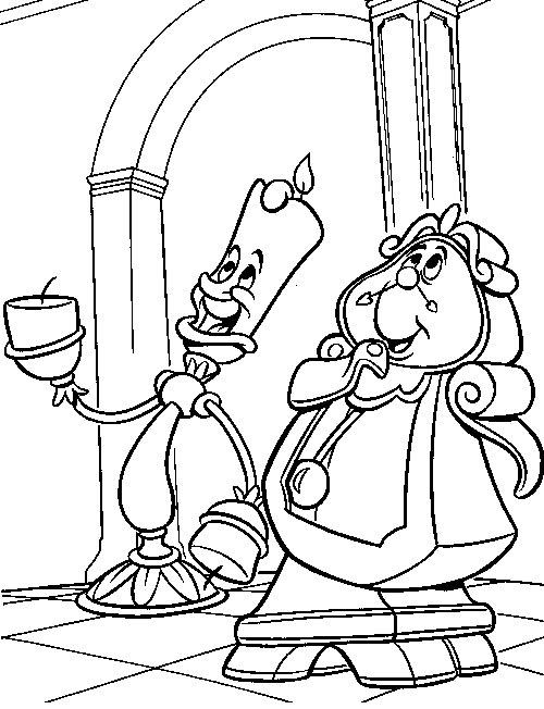 Coloring page: The Beauty and the Beast (Animation Movies) #130923 - Free Printable Coloring Pages