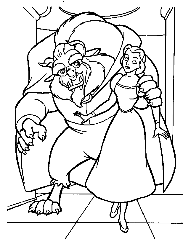 Coloring page: The Beauty and the Beast (Animation Movies) #130928 - Free Printable Coloring Pages