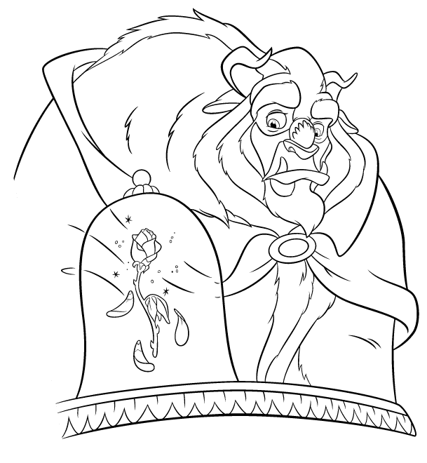 Coloring page: The Beauty and the Beast (Animation Movies) #130942 - Free Printable Coloring Pages