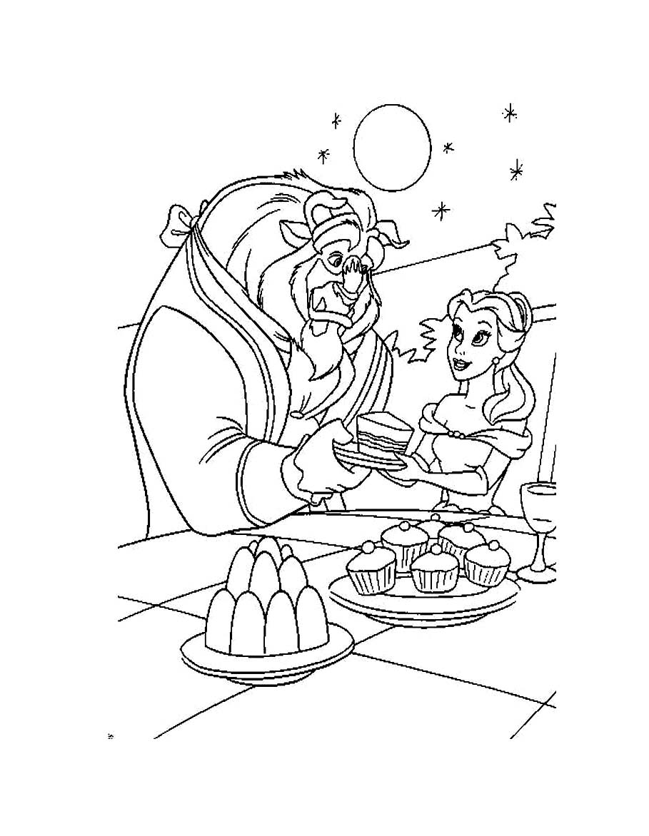 Coloring page: The Beauty and the Beast (Animation Movies) #130970 - Free Printable Coloring Pages