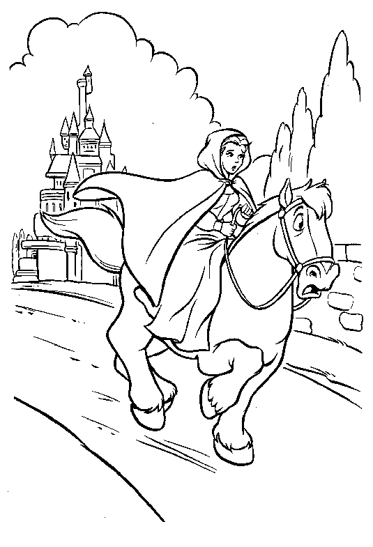 Coloring page: The Beauty and the Beast (Animation Movies) #130974 - Free Printable Coloring Pages