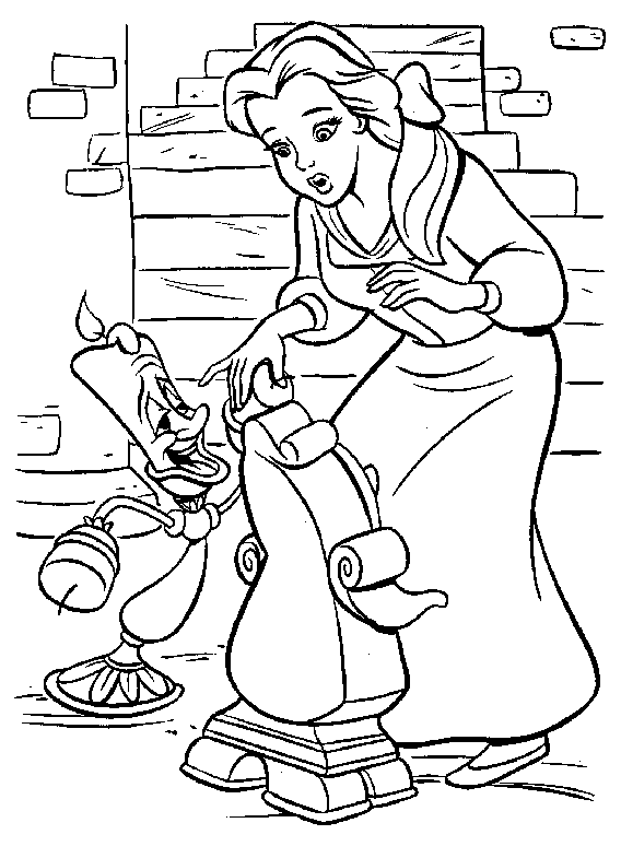 Coloring page: The Beauty and the Beast (Animation Movies) #130976 - Free Printable Coloring Pages