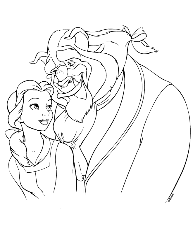 Coloring page: The Beauty and the Beast (Animation Movies) #130979 - Free Printable Coloring Pages
