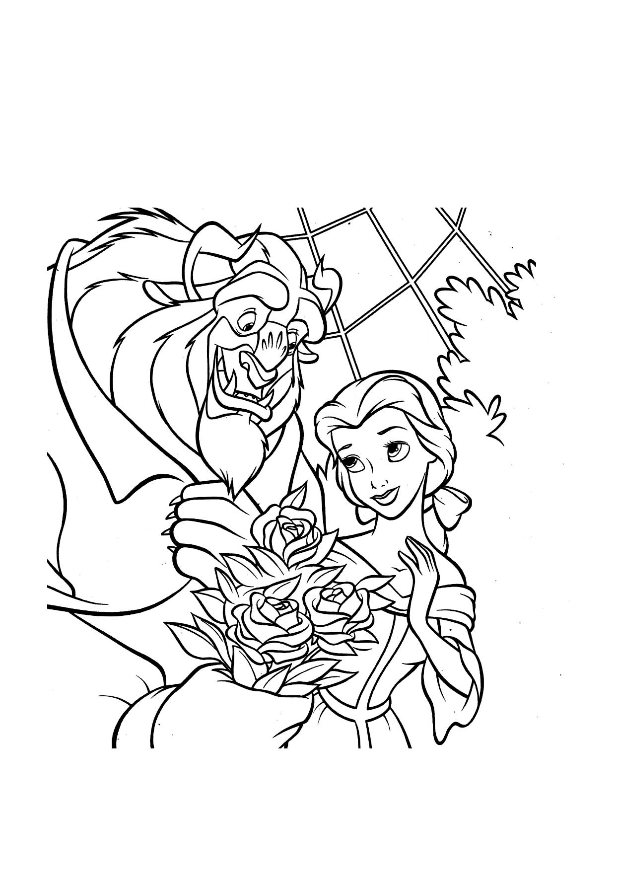 Coloring page: The Beauty and the Beast (Animation Movies) #130983 - Free Printable Coloring Pages