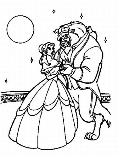 Coloring page: The Beauty and the Beast (Animation Movies) #130992 - Free Printable Coloring Pages