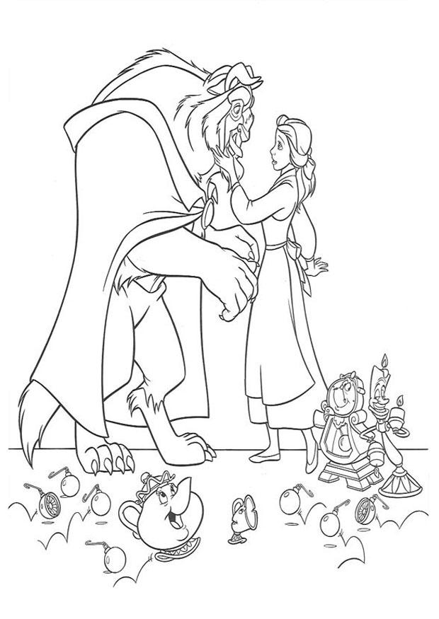 Coloring page: The Beauty and the Beast (Animation Movies) #130996 - Free Printable Coloring Pages