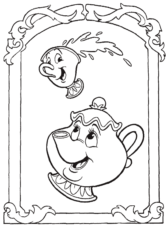 Coloring page: The Beauty and the Beast (Animation Movies) #131002 - Free Printable Coloring Pages