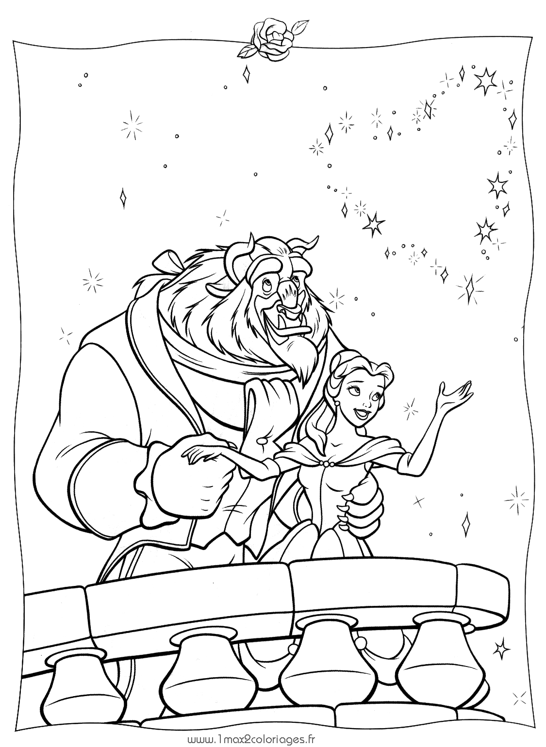 Coloring page: The Beauty and the Beast (Animation Movies) #131008 - Free Printable Coloring Pages