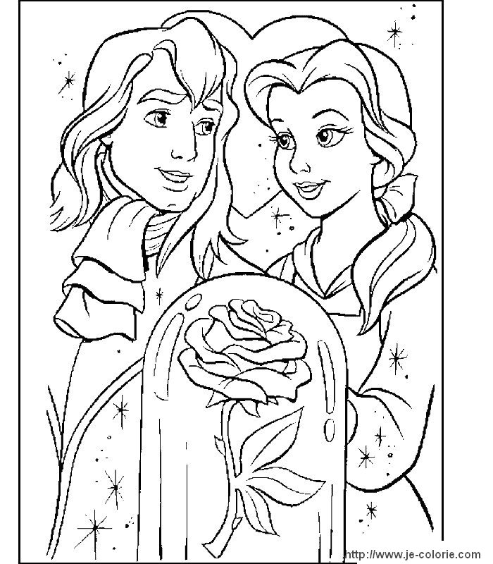 Coloring page: The Beauty and the Beast (Animation Movies) #131010 - Free Printable Coloring Pages