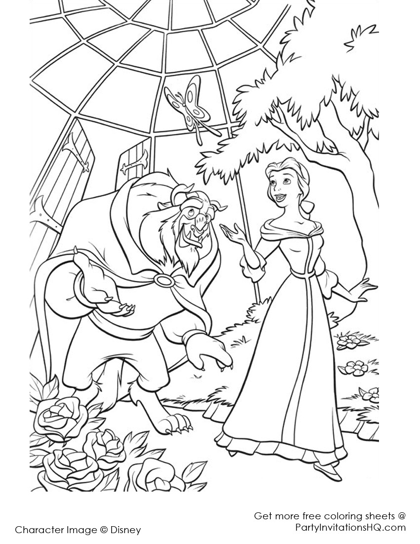 Coloring page: The Beauty and the Beast (Animation Movies) #131012 - Free Printable Coloring Pages