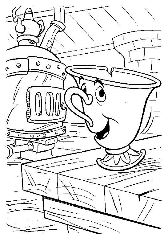 Coloring page: The Beauty and the Beast (Animation Movies) #131023 - Free Printable Coloring Pages