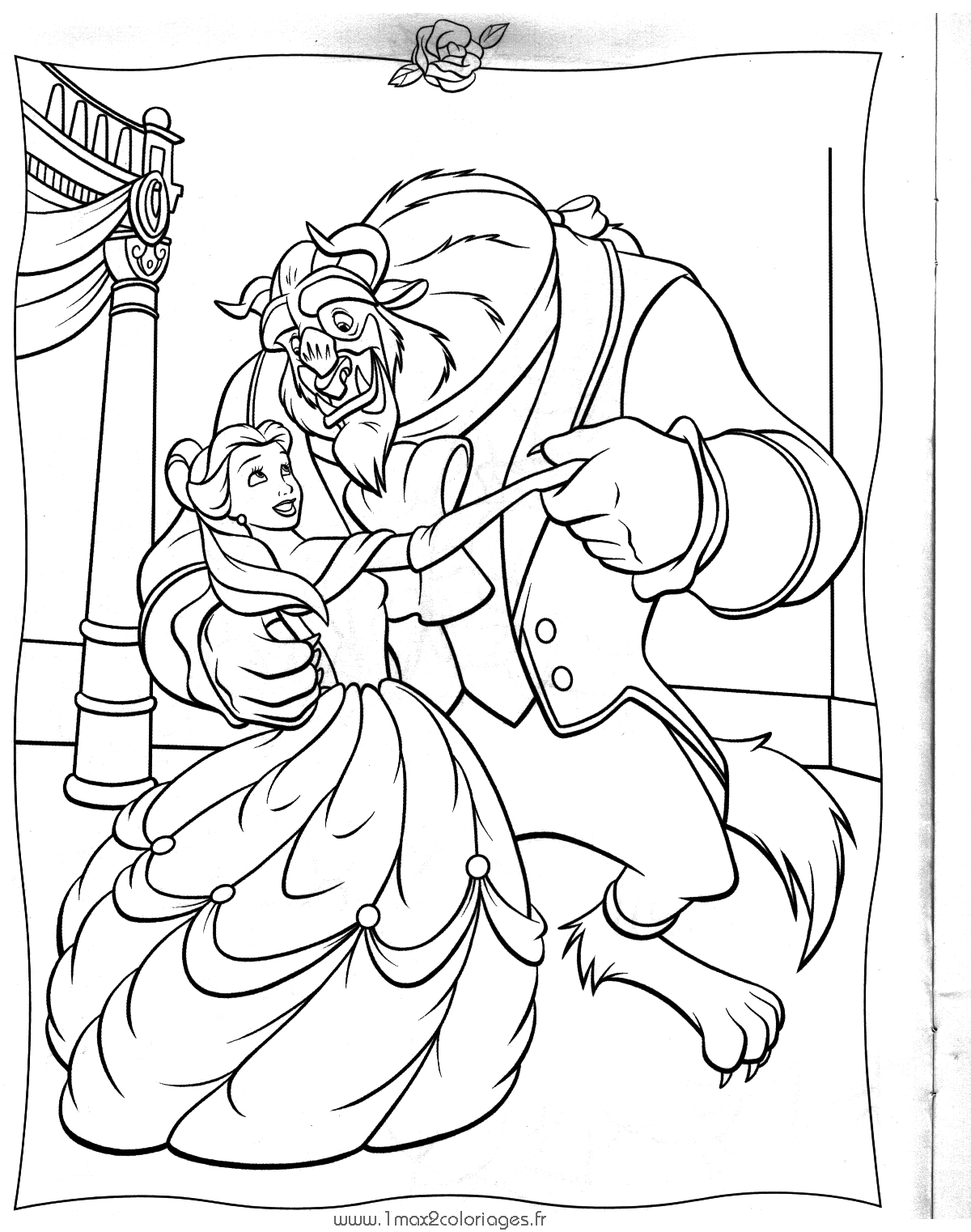 Coloring page: The Beauty and the Beast (Animation Movies) #131026 - Free Printable Coloring Pages