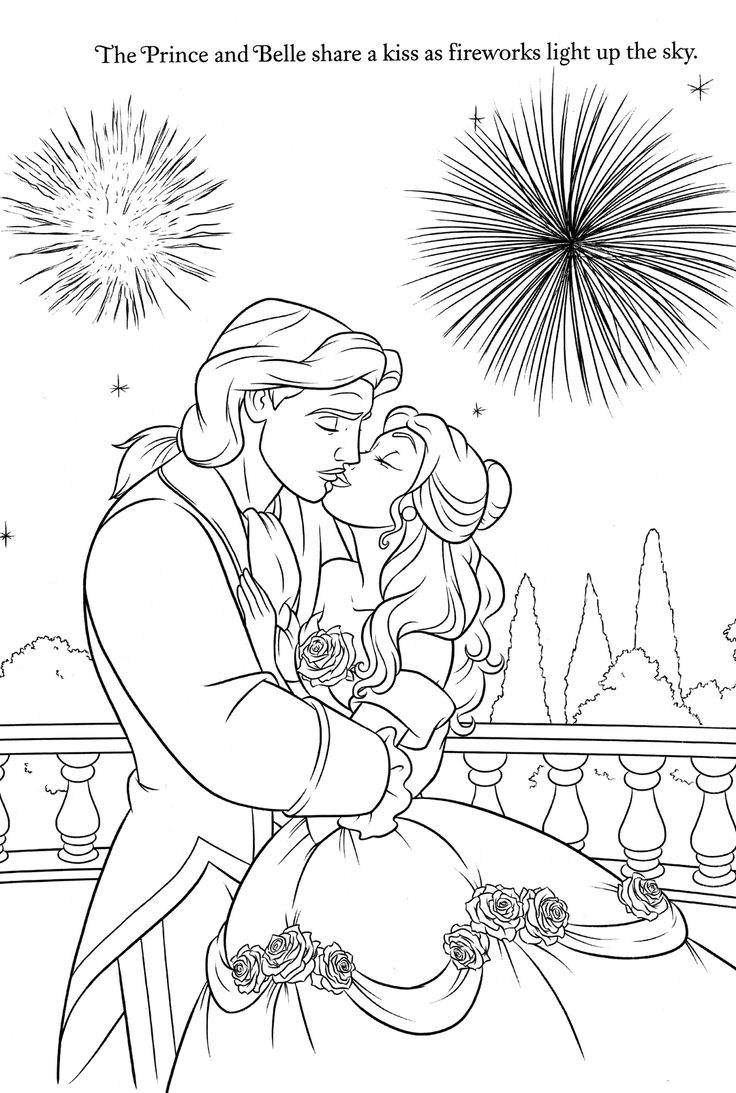 Beauty And The Beast Printable Coloring Pages