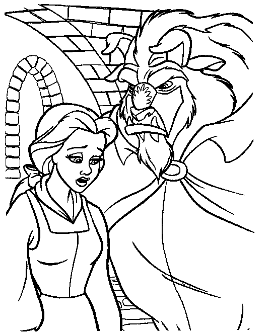 Coloring page: The Beauty and the Beast (Animation Movies) #131038 - Free Printable Coloring Pages