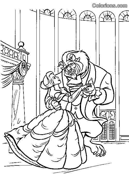 Coloring page: The Beauty and the Beast (Animation Movies) #131042 - Free Printable Coloring Pages