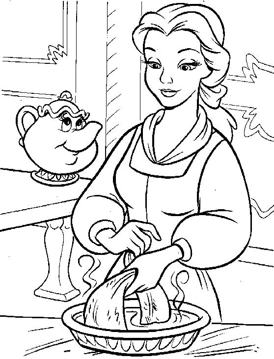 Coloring page: The Beauty and the Beast (Animation Movies) #131046 - Free Printable Coloring Pages